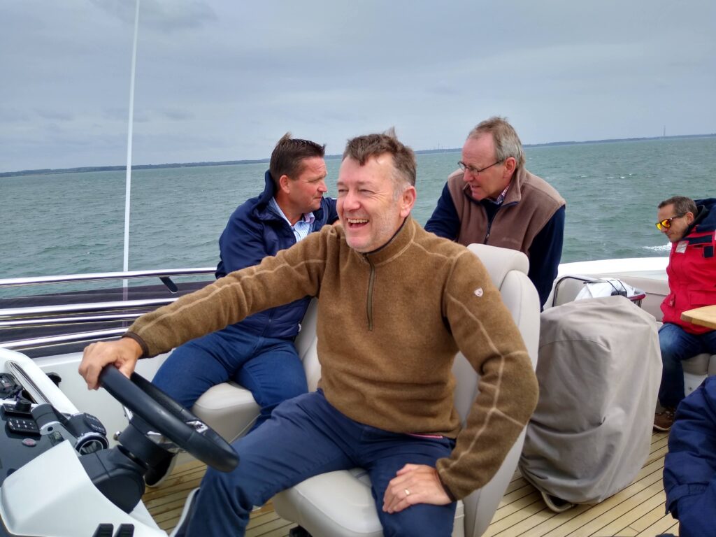 Richard at the helm - Keygrove & Turley Sailing Day June 2021